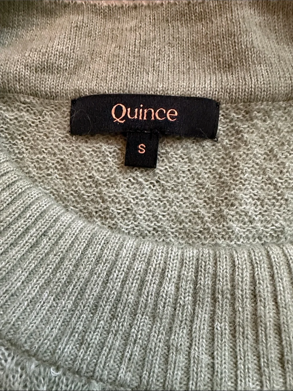 Quince Women’s Crewneck Textured Sweater - Sage Green - Small